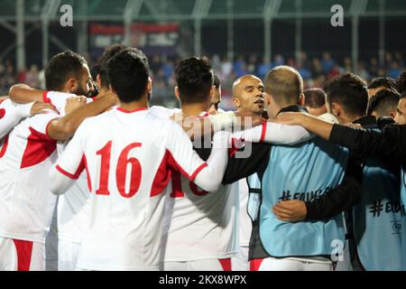 (181015) -- Rijeka, 15. Oktober 2018 -- Freundschaftsspiel zwischen Kroatien und Jordanien im HNK rijeka Stadion in Rijeka, Kroatien, 15. Oktober 2018. Foto: Nel Pavletic/PIXSELL Stockfoto