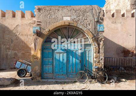 Old Blue Door - Essaouira, Marokko Stockfoto