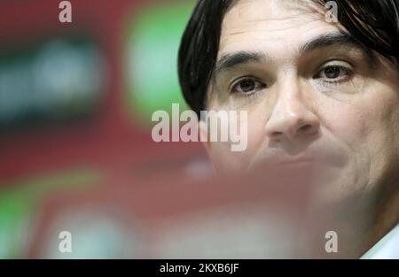 24,03. 2019, Ungarn, Budapest - Pressekonferenz des kroatischen Fußballverbands nach dem Qualifikationsspiel mit Ungarn für die Fußball-Europameisterschaft 2020. Kroatischer Trainer Zlatko Dalic. Foto: Sanjin Strukic/PIXSELL Stockfoto