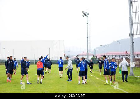 03.06.2019., Sarajewo, Bosnien und Herzegowina - Nationale Fußballmannschaft Bosnien und Herzegowinas während des Trainings vor Spielen mit Finnland und Italien. Foto: Armin Durgut/PIXSELL Stockfoto