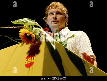 SSU-Kongress, Konzert und Kongress, Linköping, Schweden. Im Bild: Mattias Vepsä. Stockfoto