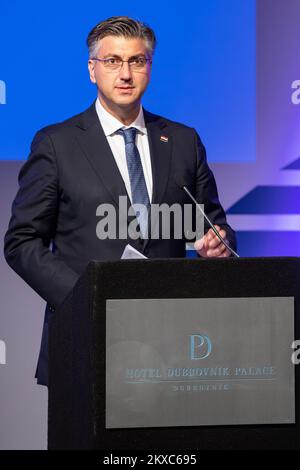 15.07.2019., Hotel Palace, Dubrovnik, Kroatien - Internationale Konferenz "Demografie, Beschäftigung und Wachstum: Die Zukunft in Mittel-, Südost- und Osteuropa" in der Organisation des Internationalen Währungsfonds (IWF) und der kroatischen Nationalbank (HNB). Gastgeber der Konferenz sind der stellvertretende IWF-Direktor Tao Zhang und der HNB-Gouverneur Boris Vujcic Photo: Grgo Jelavic/PIXSELL Stockfoto