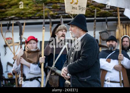 01.02.2020., Kroatien, Gornja Stubica vor dem Geburtsort von Matija