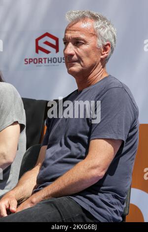 Ehemaliger kroatischer Tennisspieler Goran Prpic auf der Pressekonferenz im Rahmen des kroatischen Premier-Tennis-Turniers am 04. Juni 2020 in Osijek, Kroatien. Foto: Dubravka Petric/PIXSELL Stockfoto