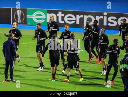 Feyenoord Rotterdam trainiert vor dem morgigen Spiel der Europäischen Liga gegen GNK Dinamo im Maksimir-Stadion in Zagreb, Kroatien, am 21. Oktober 2020. Foto: Jurica Galoic/PIXSELL Stockfoto