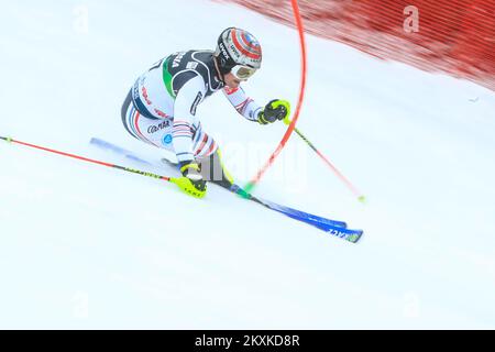 ZAGREB, KROATIEN - JANUAR 06: Julien Lizeroux von Frankreich während der Audi FIS Alpine Ski World Cup Männer Slalom am 6. Januar 2021 in Zagreb, Kroatien. Foto: Slavko Midzor/PIXSELL Stockfoto