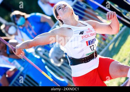 SPLIT, KROATIEN - MAI 09: Maria Andrejczyk aus Polen tritt am 9. Mai