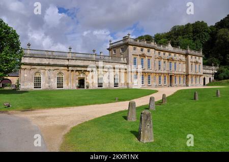 Dyrham Park House ein barockes englisches Landhaus mit einem Hirschpark in der Nähe des Dorfes Dyrham in South Gloucestershire. Erbaut für William Blathwayt in Stockfoto