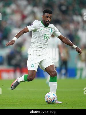 Riad Sharahili aus Saudi-Arabien während des FIFA-Weltmeisterschaftsspiels Gruppe C im Lusail Stadium in Lusail, Katar. Bilddatum: Mittwoch, 30. November 2022. Stockfoto