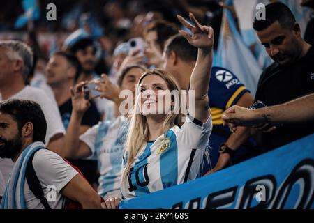 Doha, Katar. 01.. Dezember 2022. Fan während eines Spiels zwischen Polen und Argentinien, das für die Gruppenphase der Weltmeisterschaft gilt, die im 974 Stadium in Doha, Katar, stattfindet. Kredit: Marcelo Machado de Melo/FotoArena/Alamy Live News Stockfoto