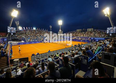 Allgemeine Ansicht Goran Ivanisevic Stadion während der Croatia Open - Tag 6 Spiel zwischen Carlos Alcaraz aus Spanien und Facundo Bagnis aus Argentinien im Goran Ivanisevic Stadion am 29. Juli 2022 in Umag, Kroatien. Foto: Jurica Galoic/Pixsell Stockfoto