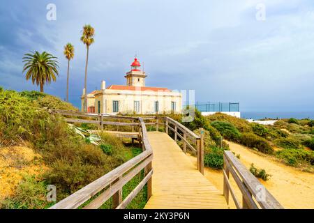 Leuchtturm, Ponta Da Piedade, Lagos, Algarve, Portugal, Europa Stockfoto