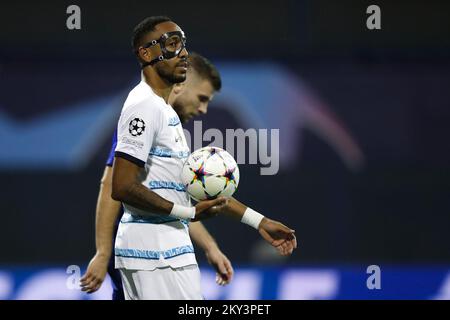 ZAGREB, KROATIEN - 06. SEPTEMBER: Pierre-Emerick Aubameyang aus Chelsea während des UEFA Champions League-Spiels der Gruppe E zwischen Dinamo Zagreb und dem FC Chelsea im Stadion Maksimir am 6. September 2022 in Zagreb, Kroatien. Foto: Slavko Midzor/PIXSELL Stockfoto