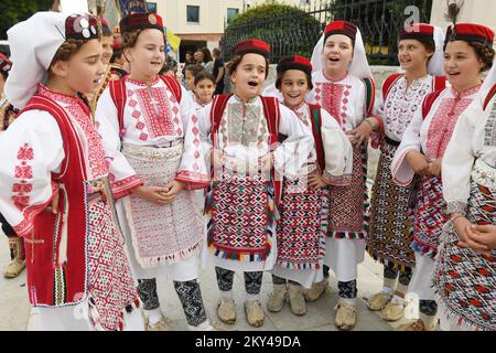 Internationales Folklore-Kinderfestival am 24. September 2022 in Sibenik, Kroatien. Foto: Hrvoje Jelavic/PIXSELL Stockfoto