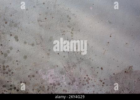 Schwarze Flecken von toxischen Schimmel- und Pilzbakterien an der Innenwand des Hauses. Konzept von Kondensation, Feuchtigkeit und hoher Luftfeuchtigkeit Stockfoto