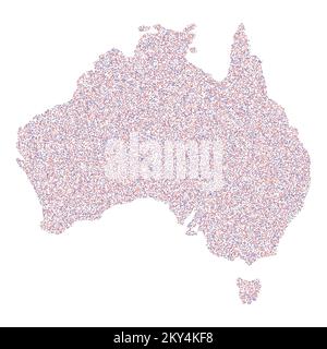 Australien Silhouette verpixelt generative Musterdarstellung Stock Vektor