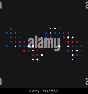 Panama Silhouette verpixelte generative Musterdarstellung Stock Vektor