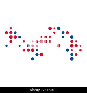 Panama Silhouette verpixelte generative Musterdarstellung Stock Vektor