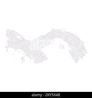 Panama Silhouette verpixelte generative Musterdarstellung Stock Vektor