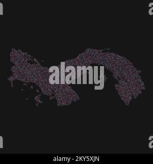 Panama Silhouette verpixelte generative Musterdarstellung Stock Vektor