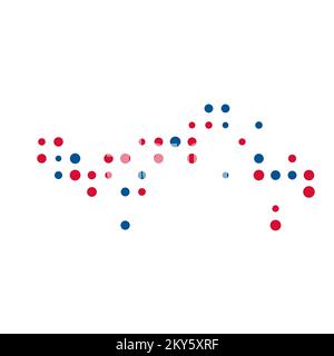 Panama Silhouette verpixelte generative Musterdarstellung Stock Vektor