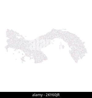 Panama Silhouette verpixelte generative Musterdarstellung Stock Vektor