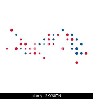 Panama Silhouette verpixelte generative Musterdarstellung Stock Vektor