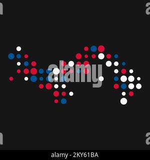 Panama Silhouette verpixelte generative Musterdarstellung Stock Vektor