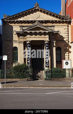 Ballarat Australien / Ballarats historisches Camp Street Streetscape. Hier sehen Sie die Freimaurerhalle aus den frühen 1870er Jahren. Die Regierung ist in der Camp Street Stockfoto