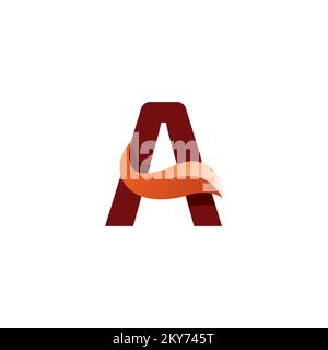 Fox Buchstabe A Logo Initial A Design. Fox-Logo Stock Vektor