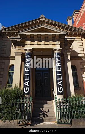 Ballarat Australien / Ballarats historisches Camp Street Streetscape. Hier sehen Sie die Freimaurerhalle aus den frühen 1870er Jahren. Die Regierung ist in der Camp Street Stockfoto