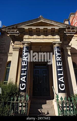 Ballarat Australien / Ballarats historisches Camp Street Streetscape. Hier sehen Sie die Freimaurerhalle aus den frühen 1870er Jahren. Die Regierung ist in der Camp Street Stockfoto