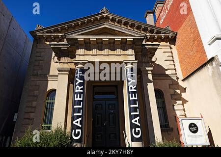 Ballarat Australien / Ballarats historisches Camp Street Streetscape. Hier sehen Sie die Freimaurerhalle aus den frühen 1870er Jahren. Die Regierung ist in der Camp Street Stockfoto