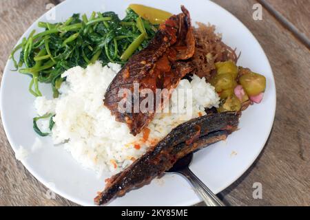 Lokale Speisen aus Timor-Leste Stockfoto