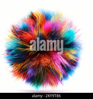 Abbildung der Pulverexplosion mit Textur und Farbe. Stockfoto