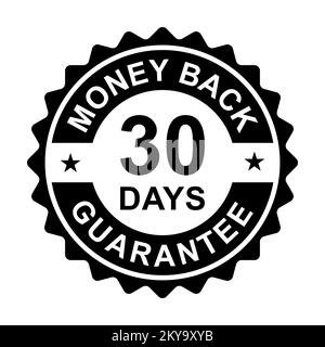 30 Tage Geld-zurück-Garantie Symbolvektor für Grafikdesign, Logo, Website, Social Media, mobile App, UI-Abbildung Stock Vektor