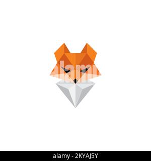 Geometrischer Logovektor Von Fox. Modernes Fox-Design. Fox Art Stock Vektor