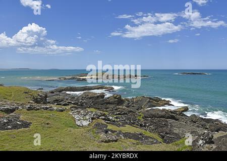 Sawtell Beach & Bonville Headland ist der nächste Halt südlich von Coffs Harbour. Stockfoto