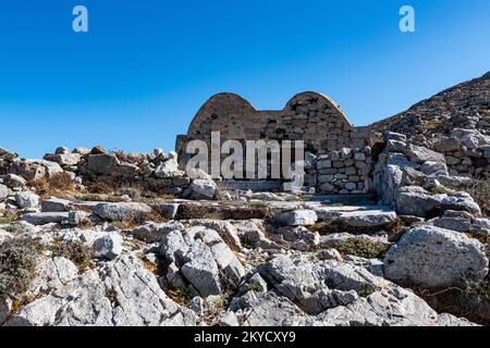 Antike Thera, Santorin, Griechenland Stockfoto