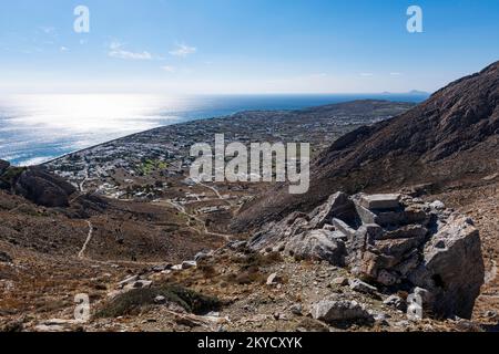 Antike Thera, Santorin, Griechenland Stockfoto