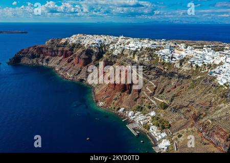 Oia, Santorin, Griechenland Stockfoto