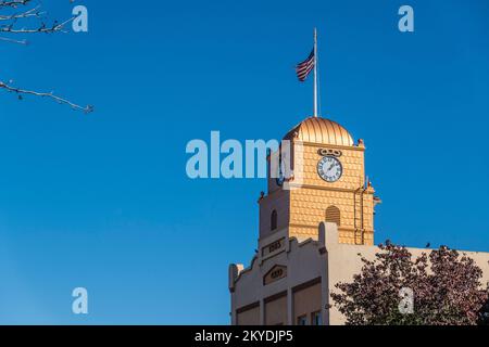 Hier findet im April 26 1884 das erste Treffen der Santa Paula Odd Fellows Lodge statt. Stockfoto