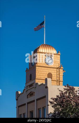 Hier findet im April 26 1884 das erste Treffen der Santa Paula Odd Fellows Lodge statt. Stockfoto