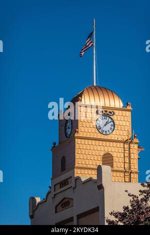 Hier findet im April 26 1884 das erste Treffen der Santa Paula Odd Fellows Lodge statt. Stockfoto