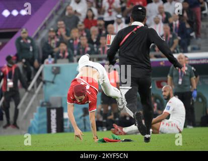 DOHA (KATAR), 11/30/2022 - WELTMEISTERSCHAFT/TUNESIEN X FRANKREICH - Spiel zwischen den Teams Tunesiens gegen Frankreich für die erste Phase der Katar/FIFA Weltmeisterschaft, die diesen Mittwoch im Education City Stadion in Doha stattfindet - Messe (30 ). Foto: Andre Ricardo/AG. Rahmen 31119 (Andre Ricardo/AG. Enquadrar/SPP) Kredit: SPP Sport Press Photo. Alamy Live News Stockfoto