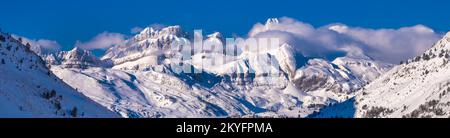 Skigebiet Candanchu, Pirineos Mountains, Huesca, Spanien, Europa Stockfoto