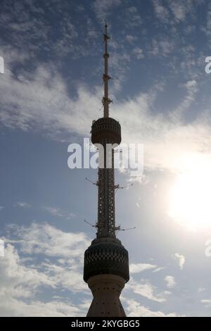 Taschkent Television Tower (Toshkent Teleminorasi), Nord-Taschkent, Provinz Taschkent, Usbekistan, Zentralasien Stockfoto