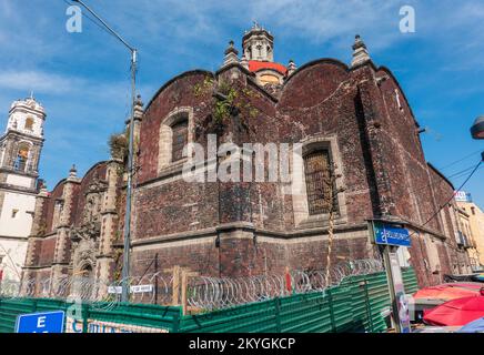 Kirche Santa Veracruz, Mexiko-Stadt, Templo de la Santa Veracruz Stockfoto