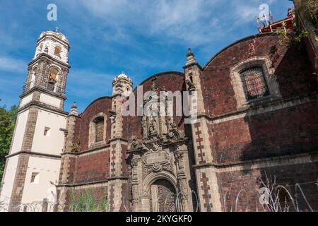 Kirche Santa Veracruz, Mexiko-Stadt, Templo de la Santa Veracruz Stockfoto