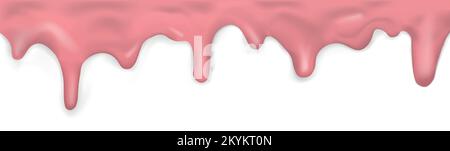Fließendes Karamell auf weißem Hintergrund - Vektordarstellung Stock Vektor